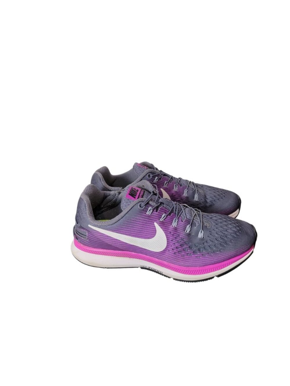 Nike Zoom Pegasus Women's Running Shoes Gray/Purple Size 6.5 - Picture 5 of 11